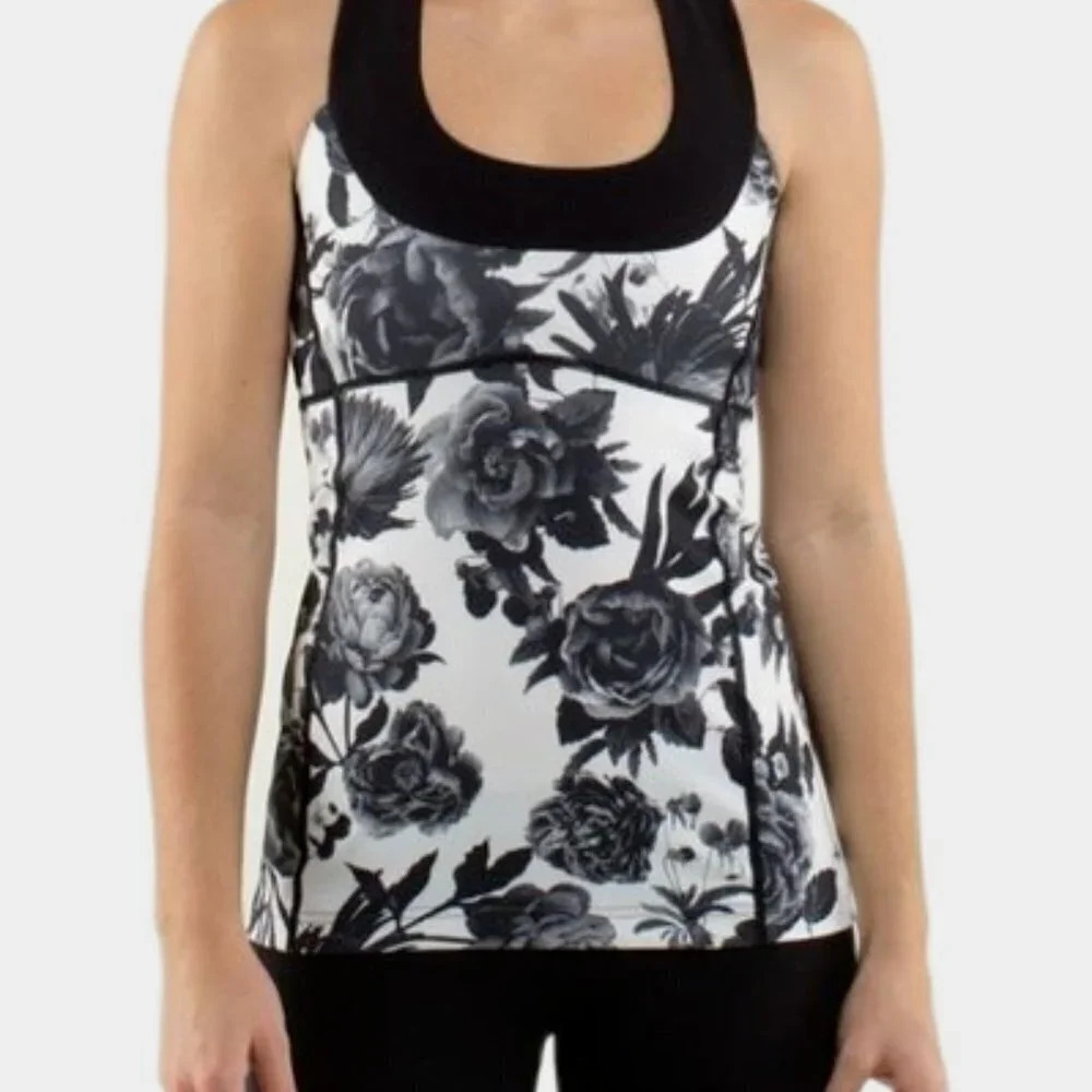 Lululemon Scoop Neck Tank In Brisk Bloom Luon